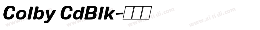 Colby CdBlk字体转换